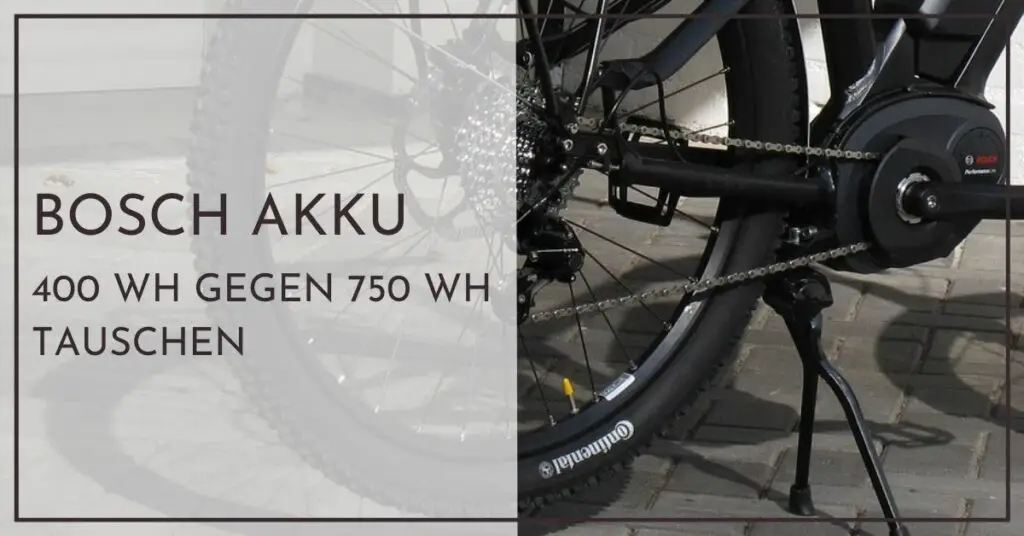 Bosch E-Bike Akku 400 gegen 750 tauschen - Schnellhilfe für Neulinge