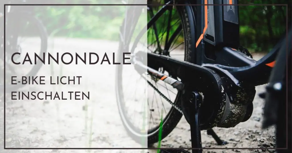cannondale E-Bike Licht einschalten
