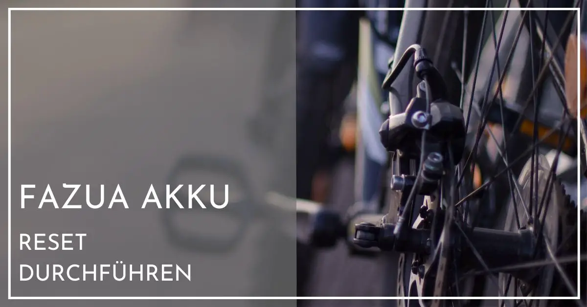 Fazua Akku Reset Schnellhilfe für Neulinge